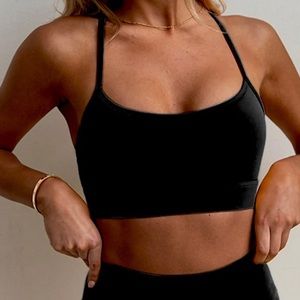 Azur fit racerback bra - onyx